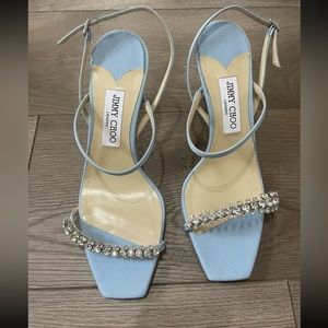 Jimmy Choo Meira 85 Embellished High Heel Slide Sandals